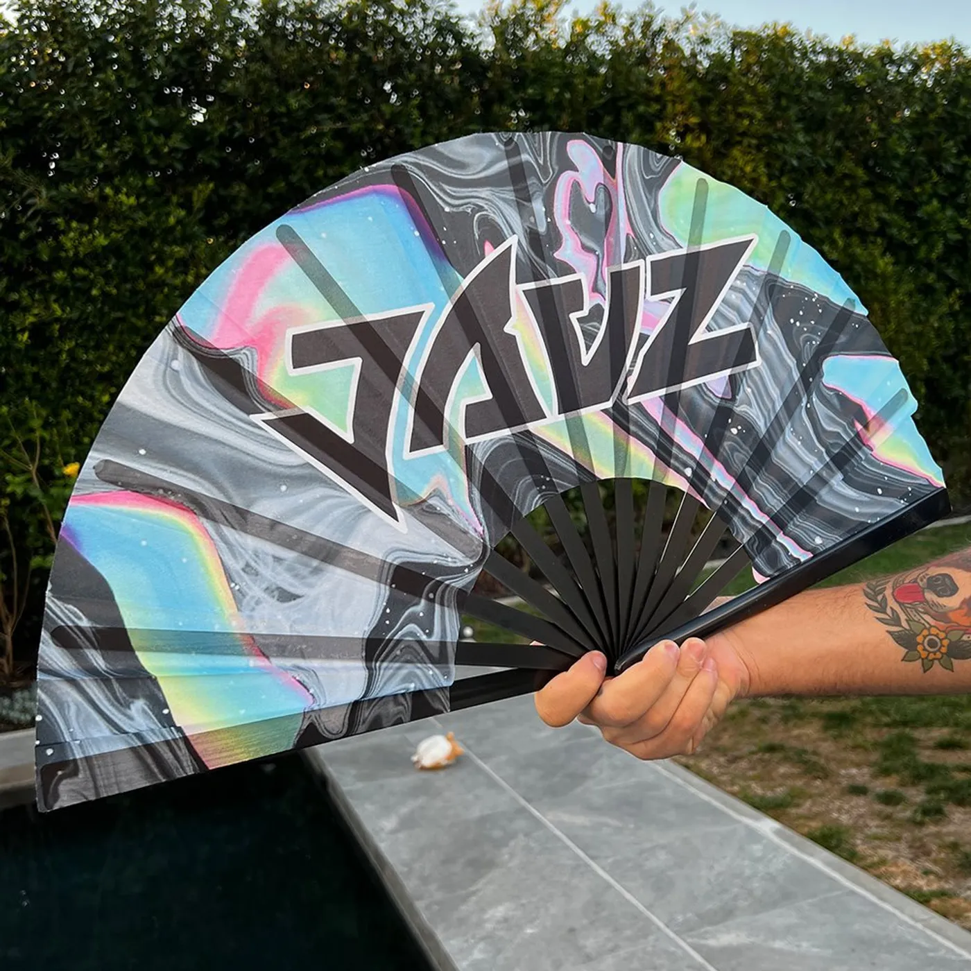 Jauz Chromatic Folding Hand Fan