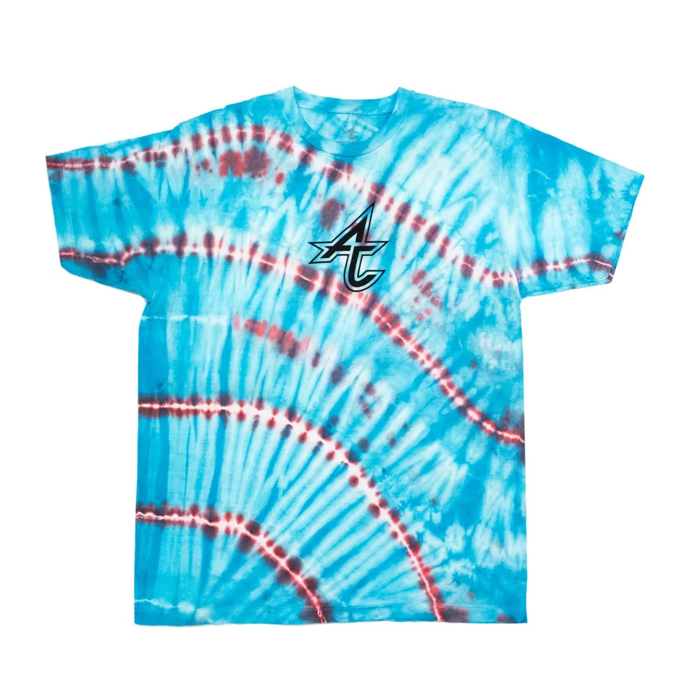 Adventure Club Blue + Red Tie Dye Tee