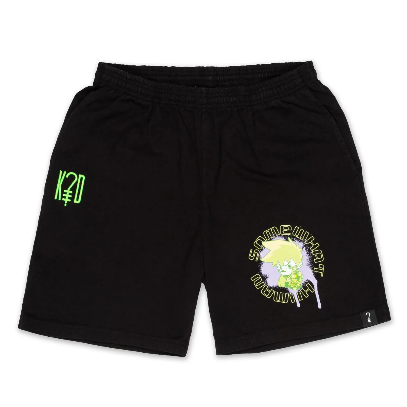 k?d Somewhat Human Spray Paint Shorts