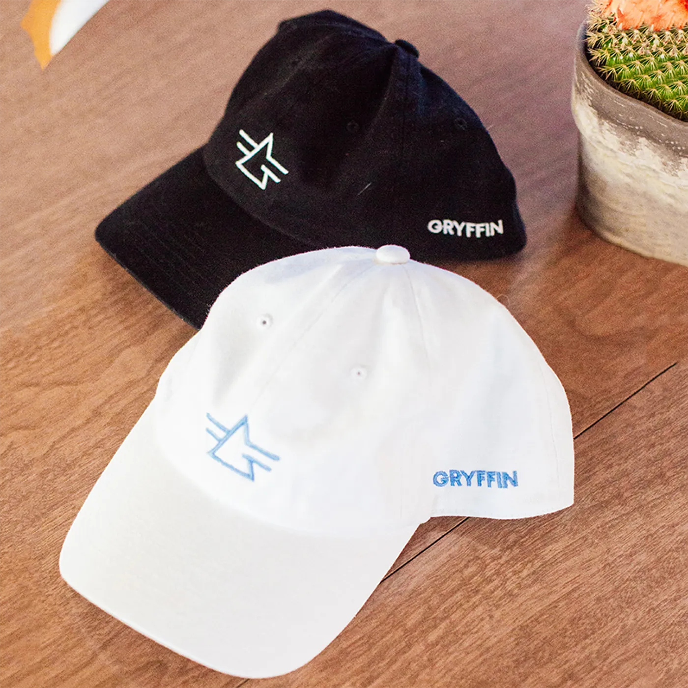 Dad Hat White Gryffin Logo