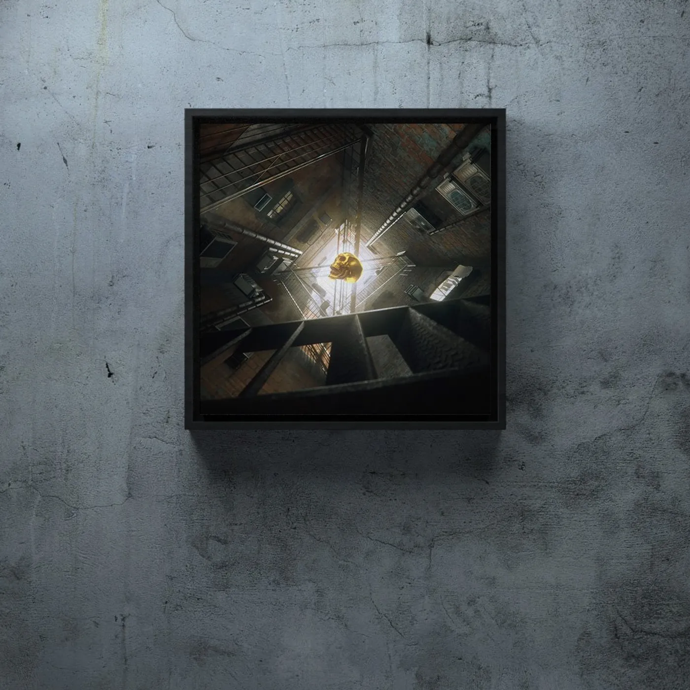 DROELOE Push Through Artwork - Framed Canvas