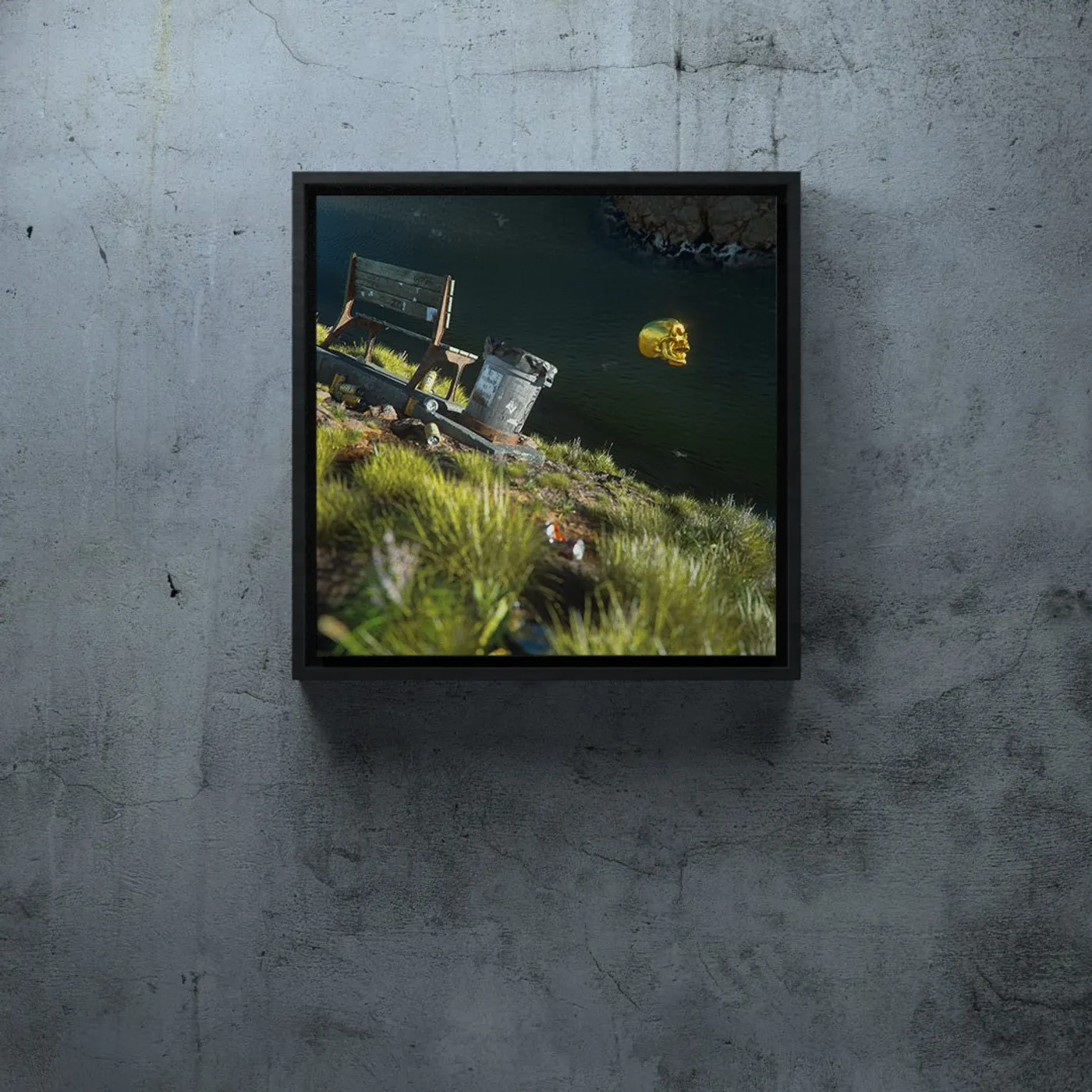 DROELOE Casual Trouble Artwork - Framed Canvas