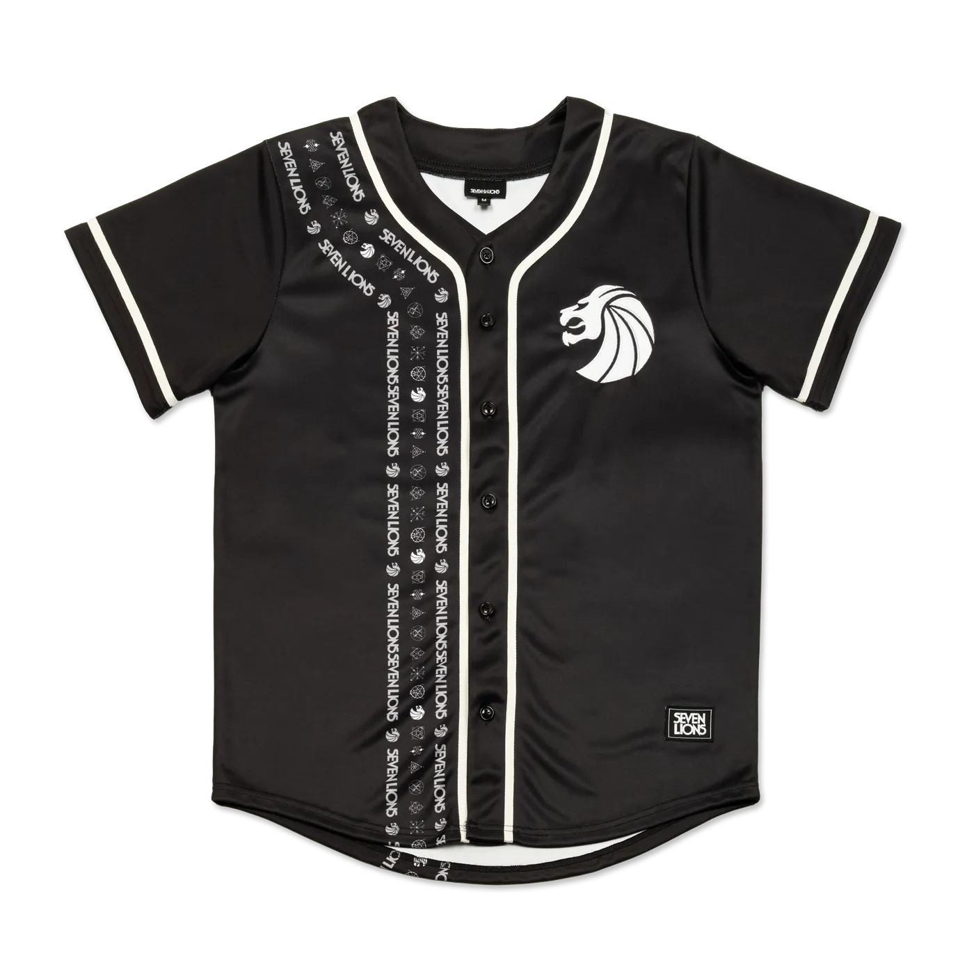 Seven Lions Black Staple Baseball Jersey