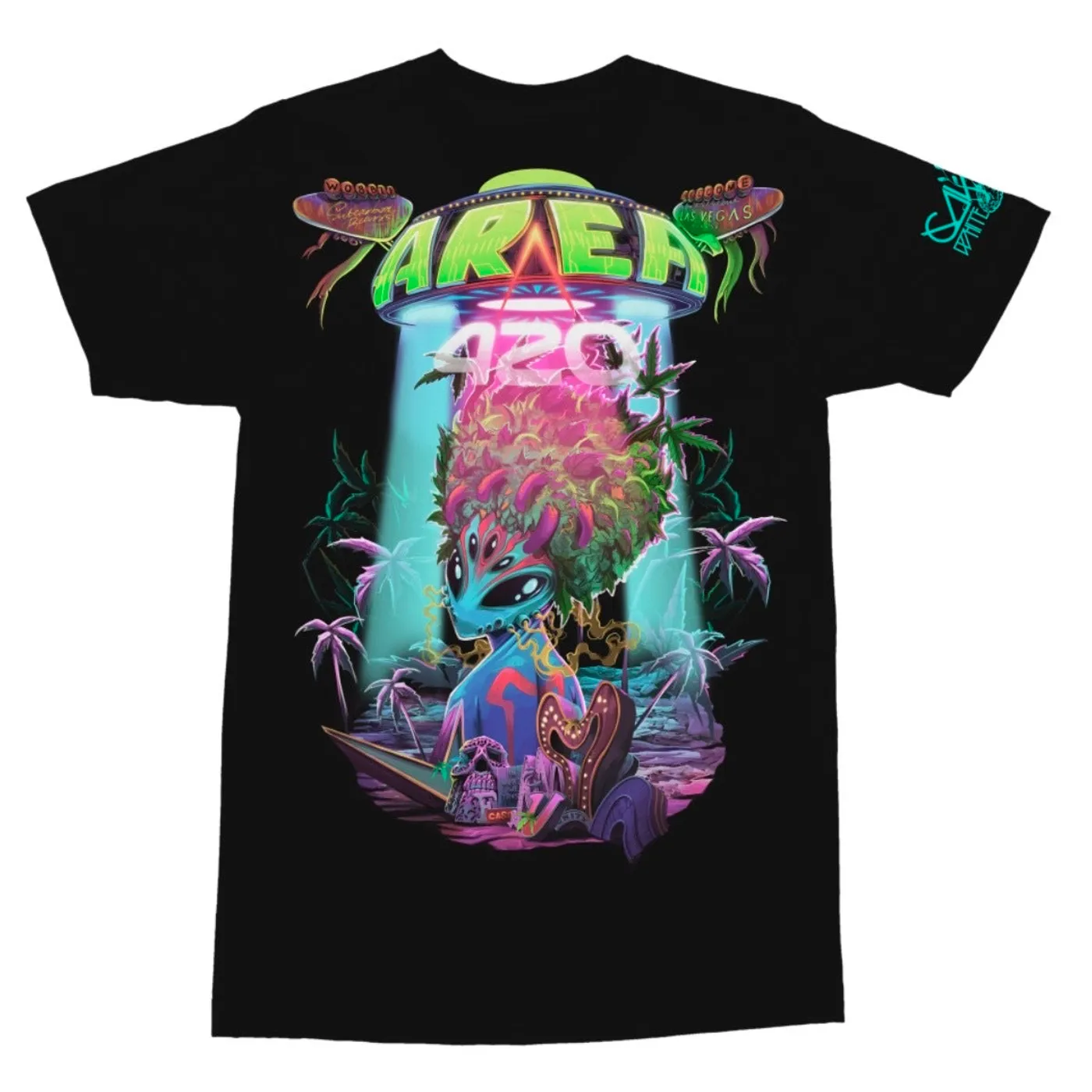 Ganja White Night Area15 Event Print Tee