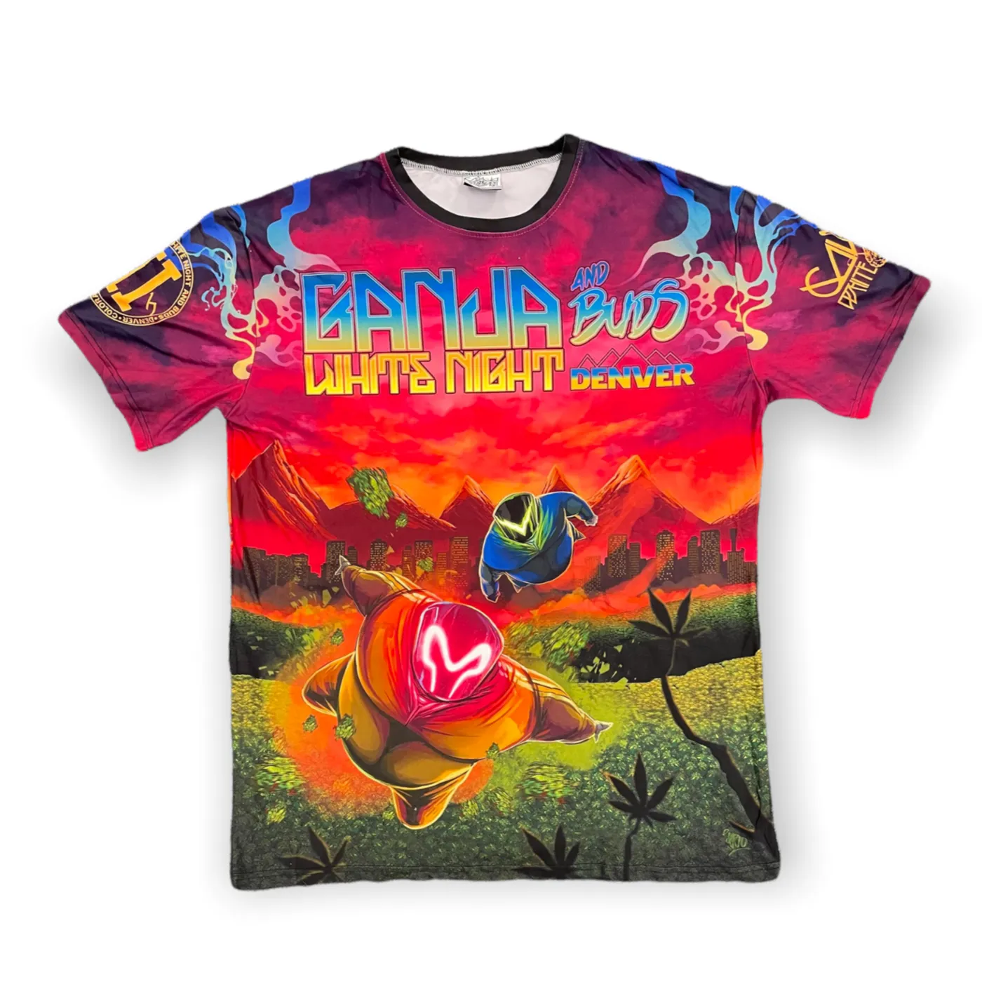 Ganja White Night GWN & Buds Sublimated Tee