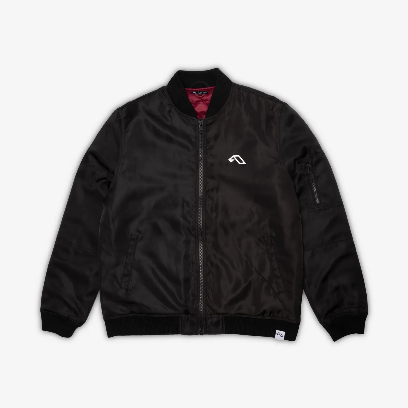 Anjunabeats Anjuna Bomber Jacket - Black and Maroon