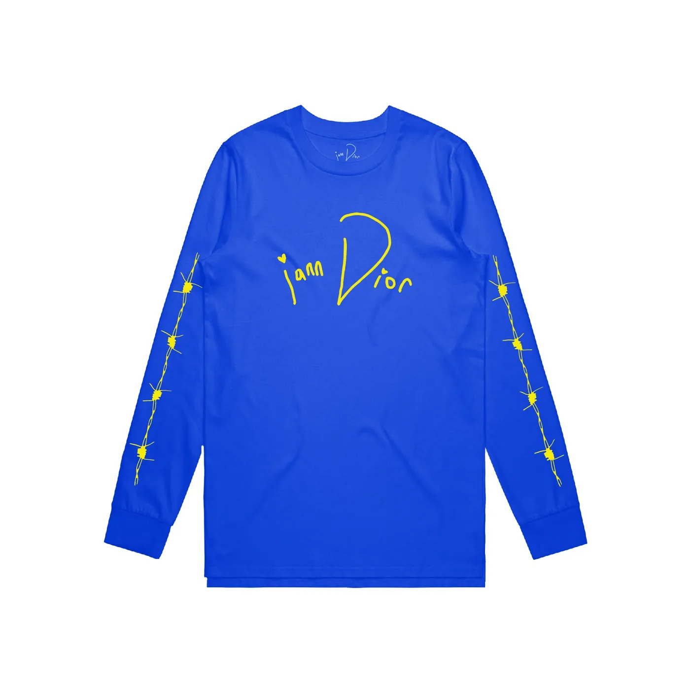 iann dior A Little Bit Confused Blue Long Sleeve