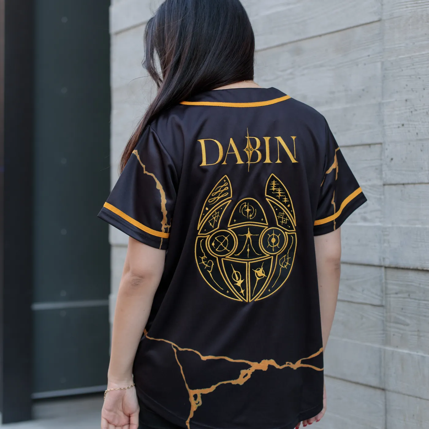 Dabin - Between Broken Glyph Mask Baseball Jersey