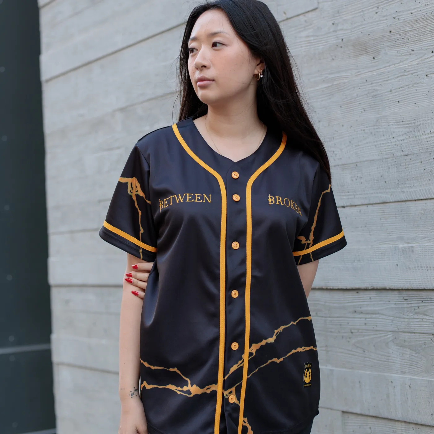 Dabin - Between Broken Glyph Mask Baseball Jersey
