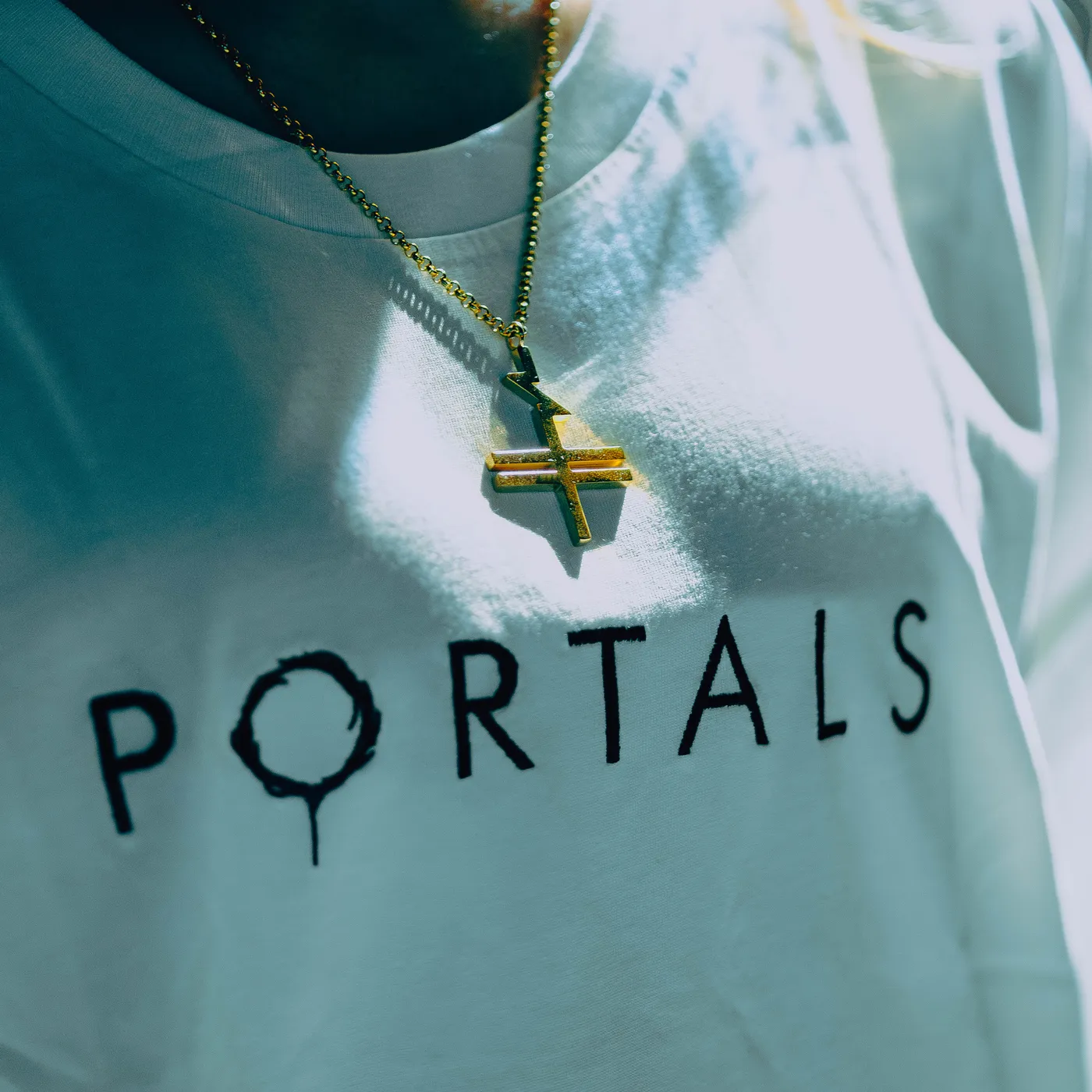 Black Tiger Sex Machine Gold Community Cross Necklace with Custom Case