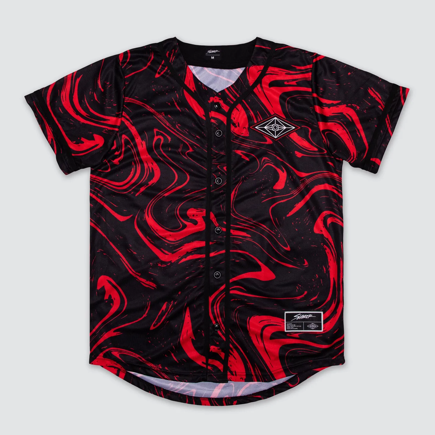SLANDER SPACEMAN JERSEY - RED/BLACK MARBLE