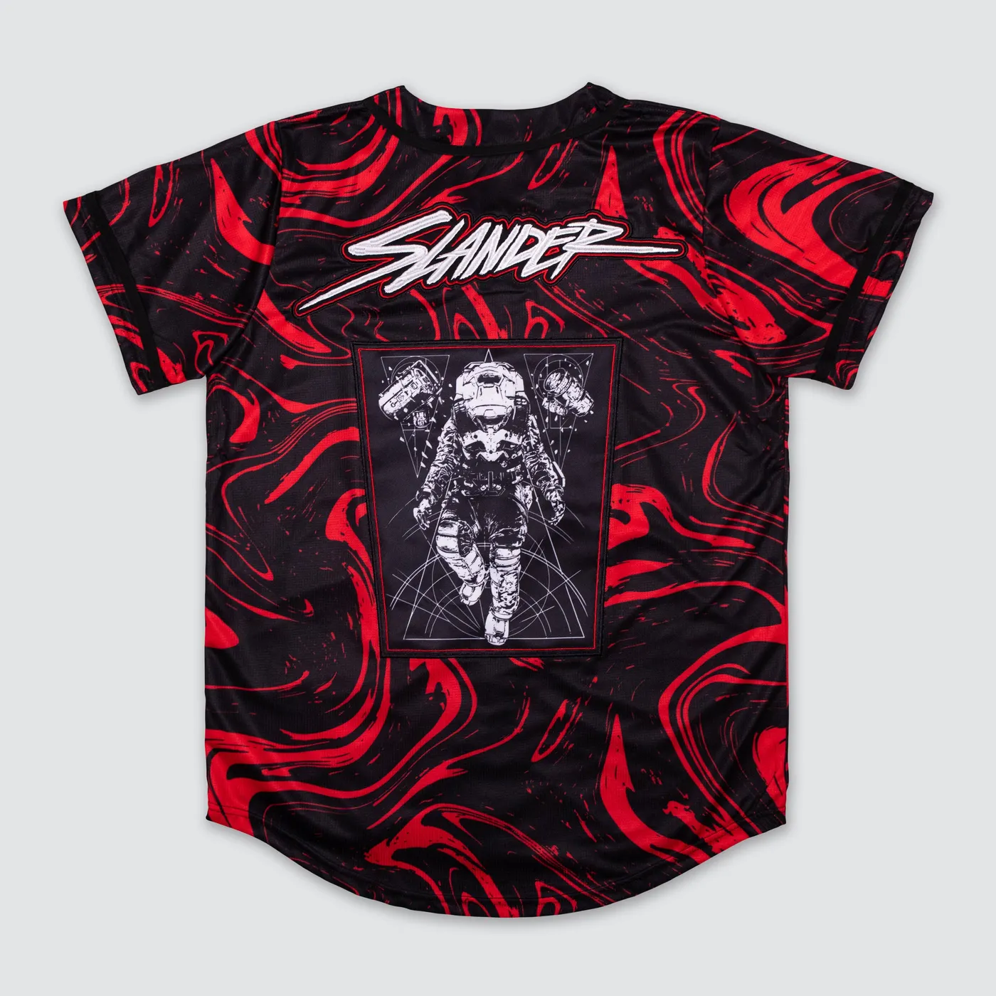 SLANDER SPACEMAN JERSEY - RED/BLACK MARBLE