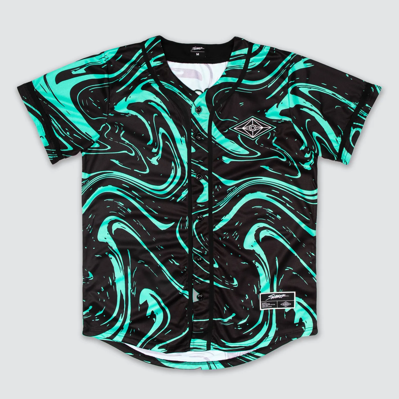 SLANDER SPACEMAN JERSEY - MINT/BLACK MARBLE