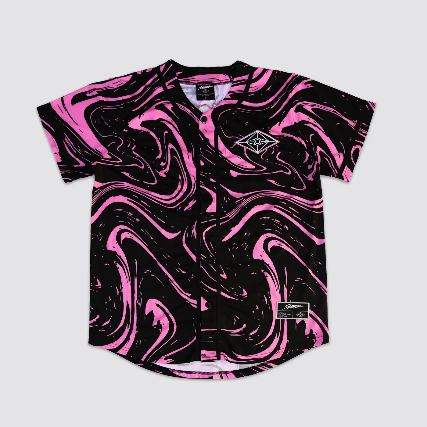 SLANDER SPACEMAN JERSEY - PINK/BLACK MARBLE