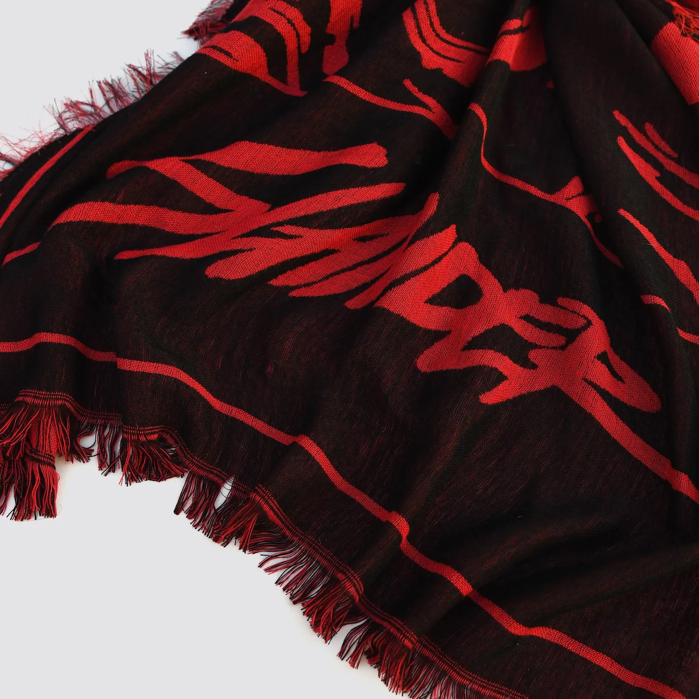SLANDER PASHMINA - RED/BLACK MARBLE