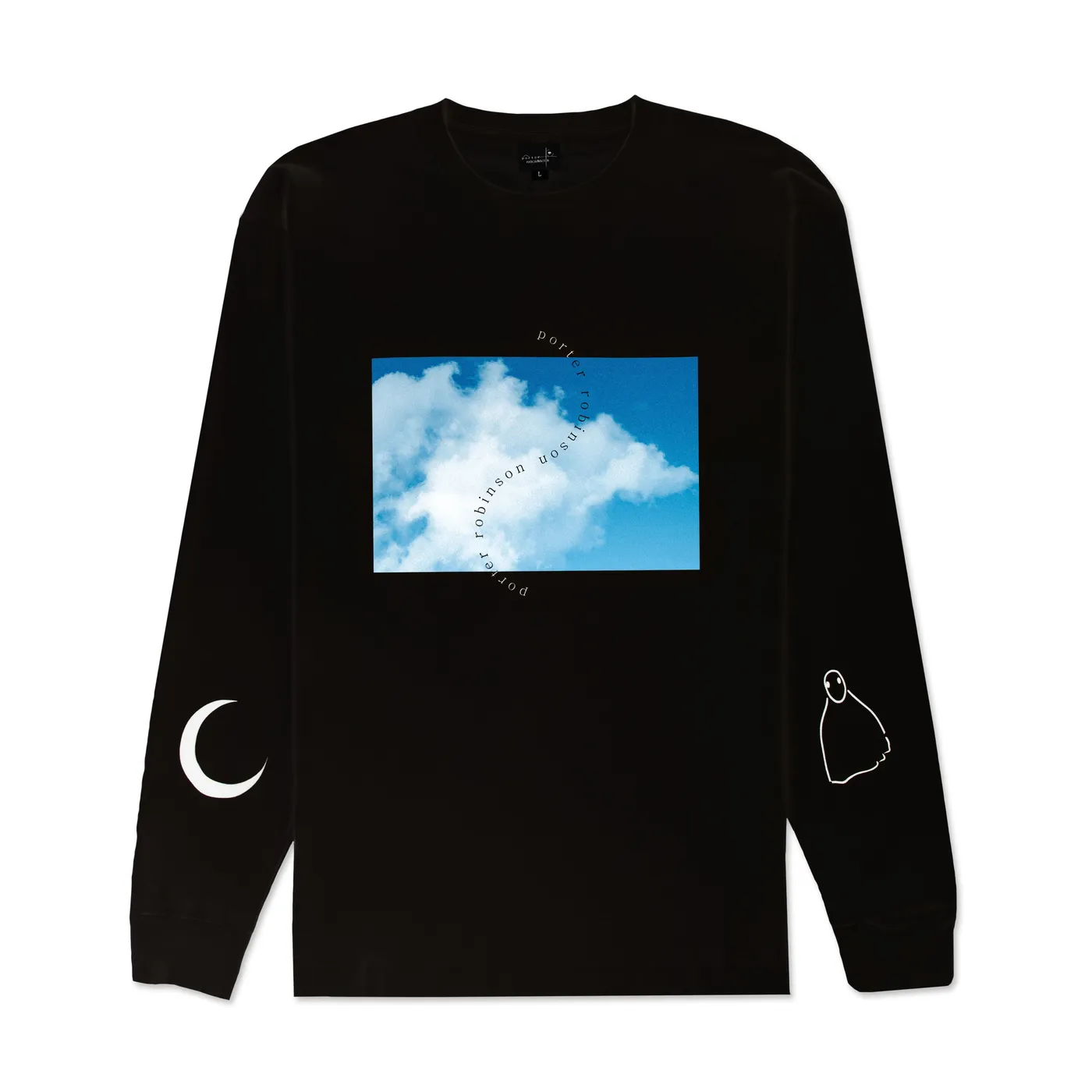 Porter Robinson sky / moon / ghost long sleeve (black)