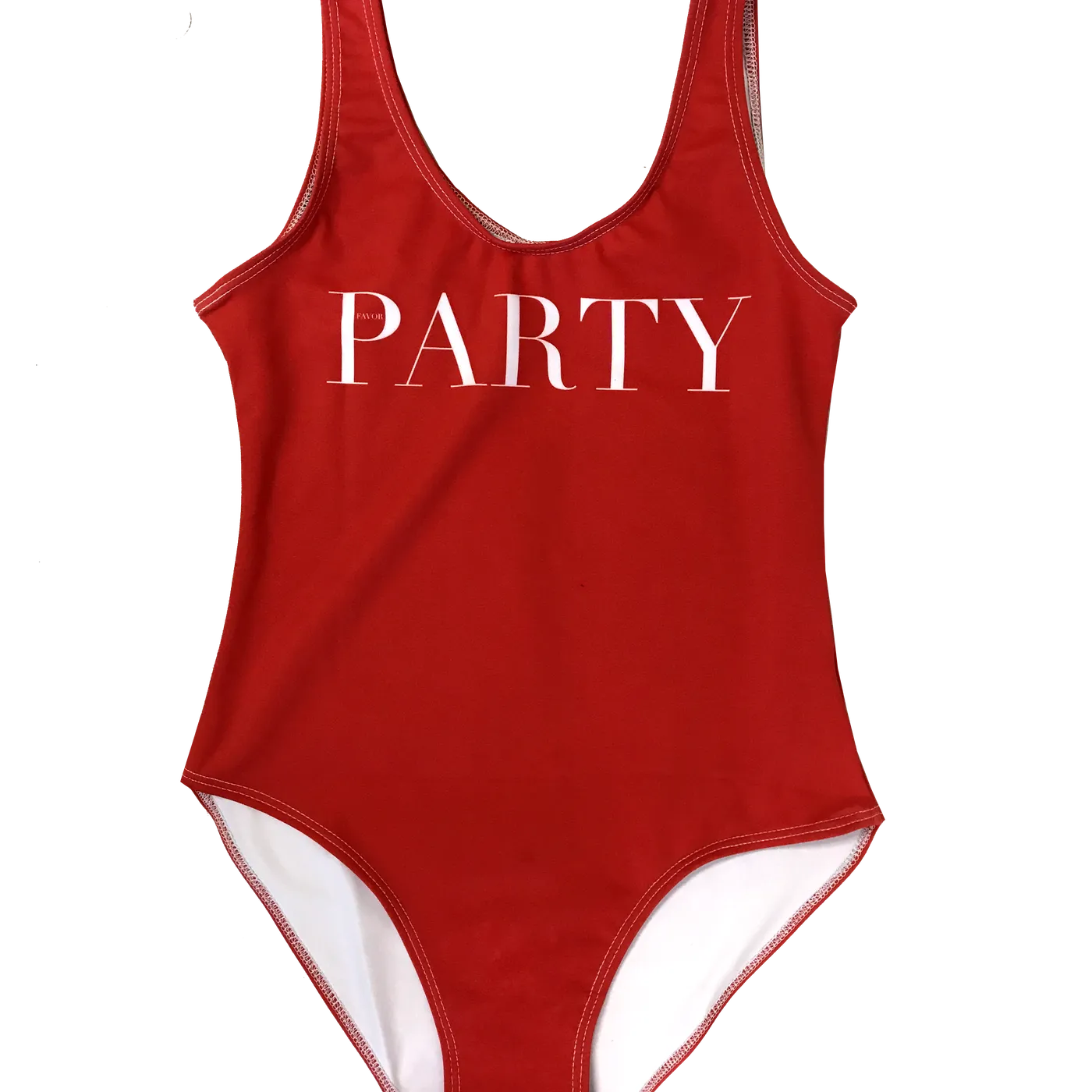 Party Favor FASHION AF PARTY SWIMSUIT - RED (Standard Cut)