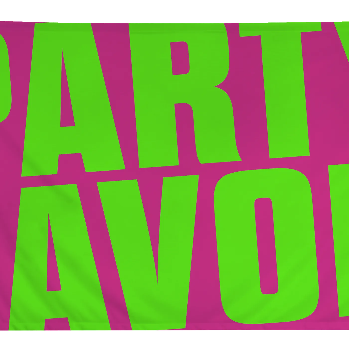 Party Favor Large Festival Flag - Pink/Lime Green