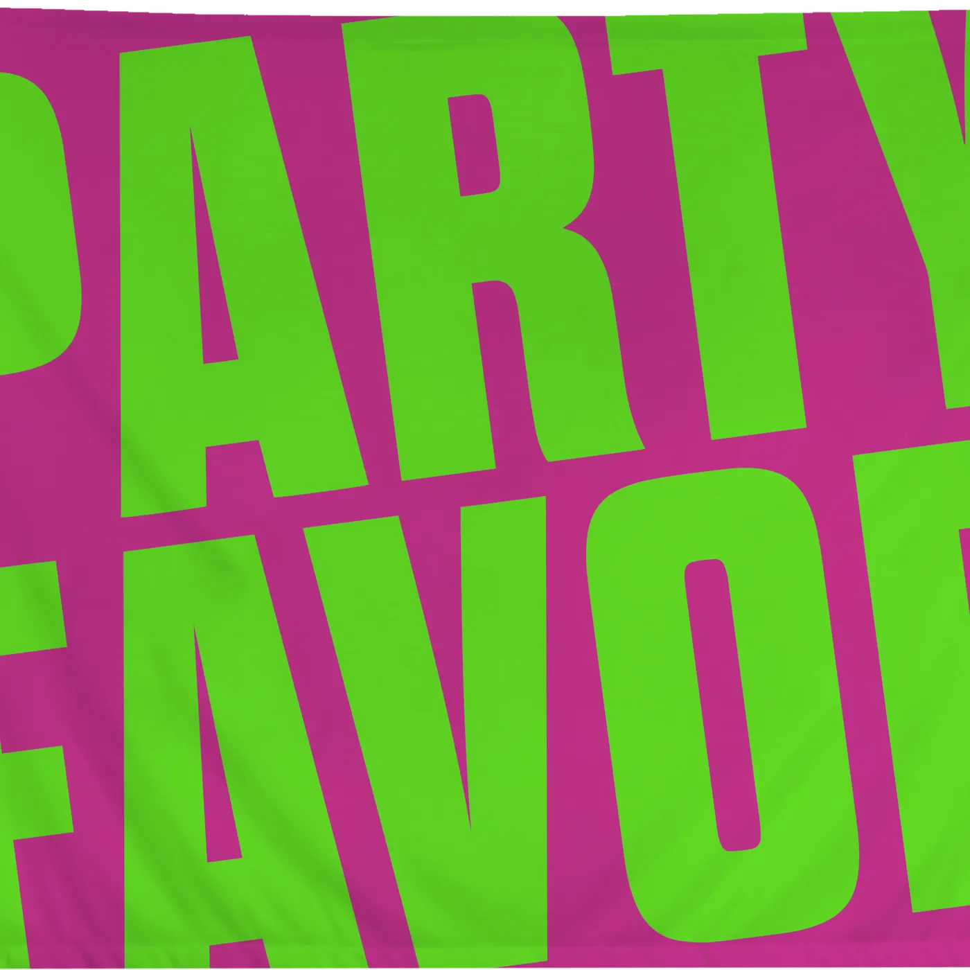 Party Favor Small Festival Flag - Pink/Lime Green