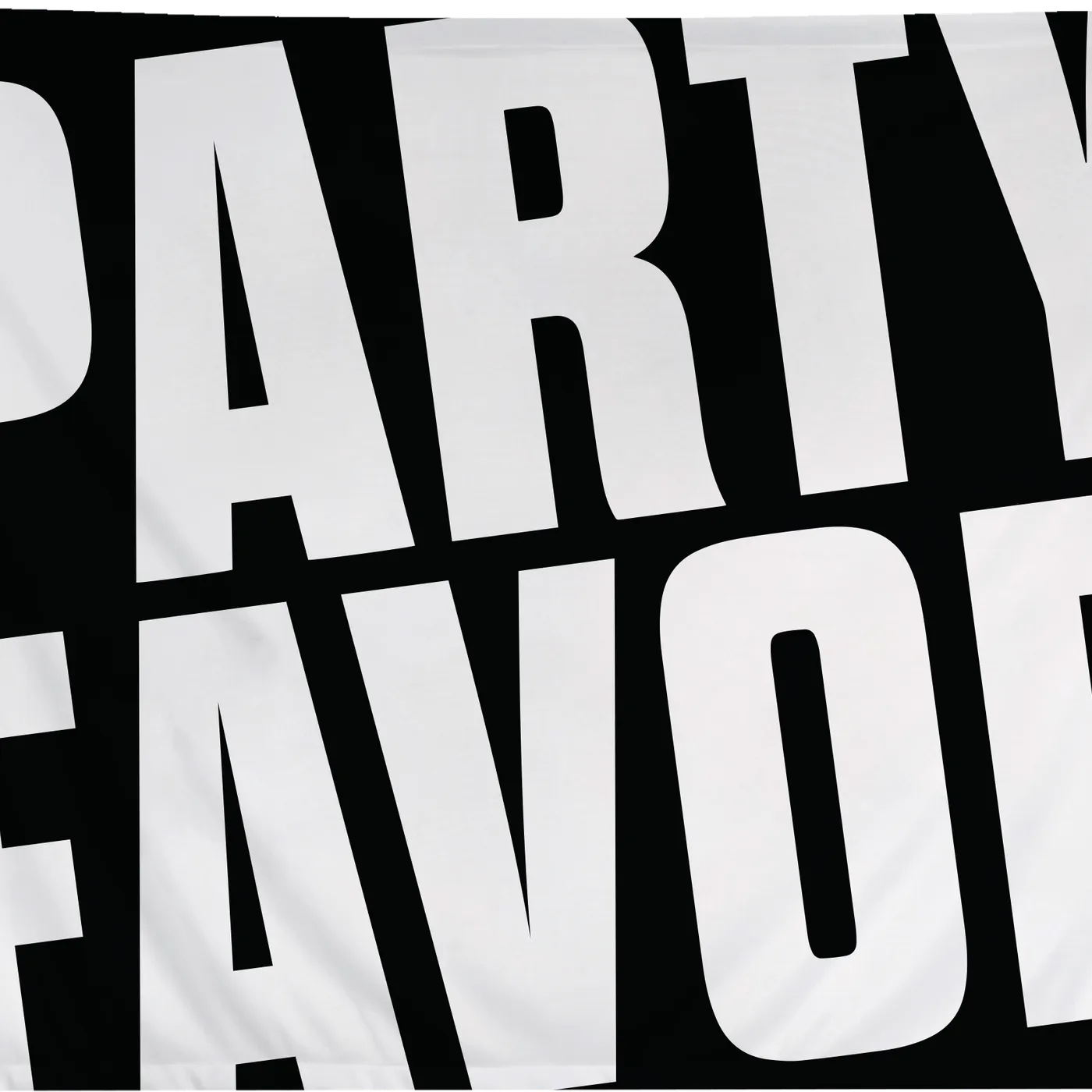 Party Favor Small Festival Flag - Black/White
