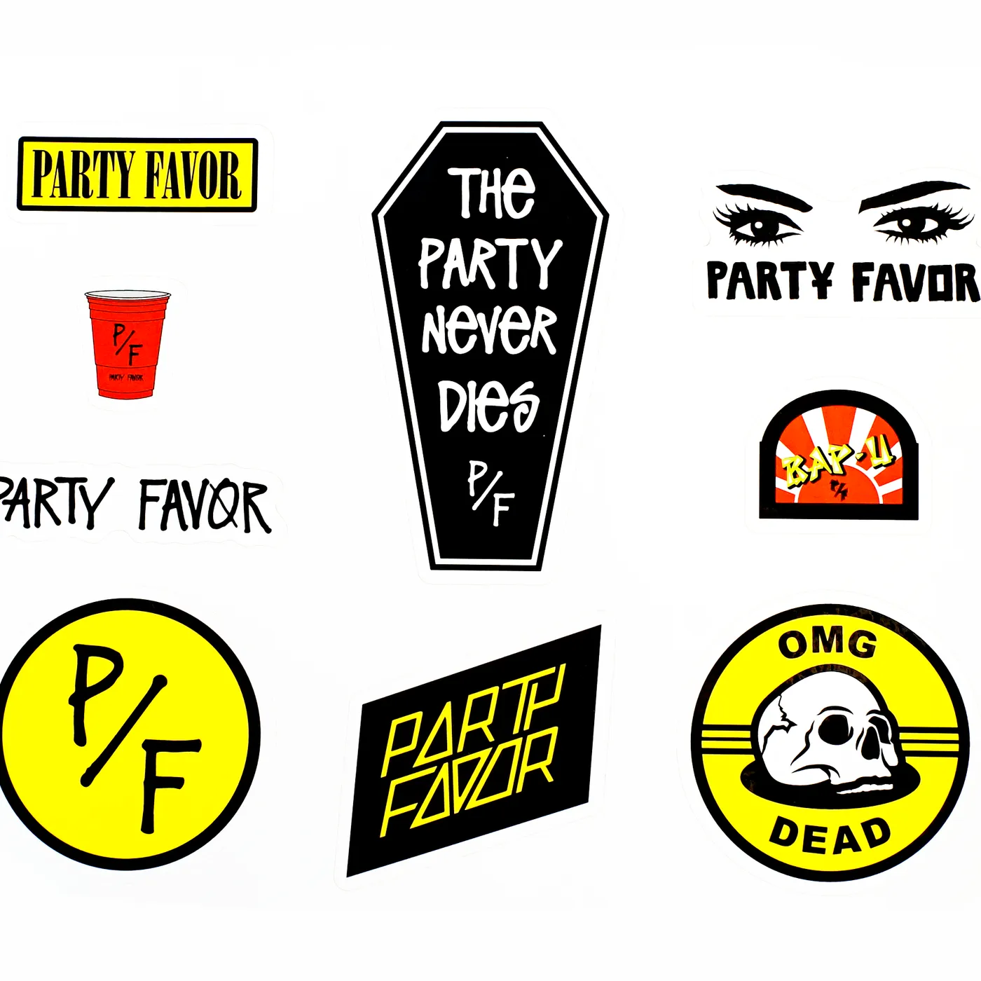 Party Favor Sticker Sheet
