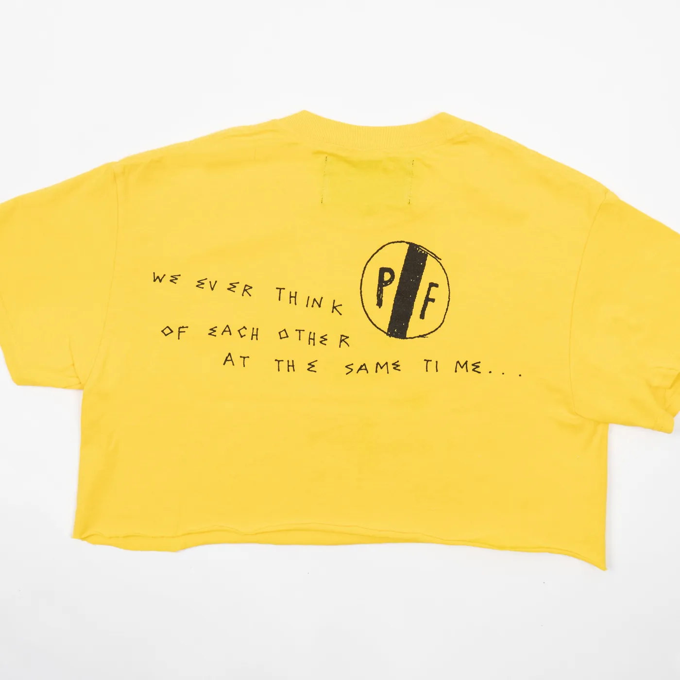 Party Favor "I WONDER IF" CROP TOP (Yellow)