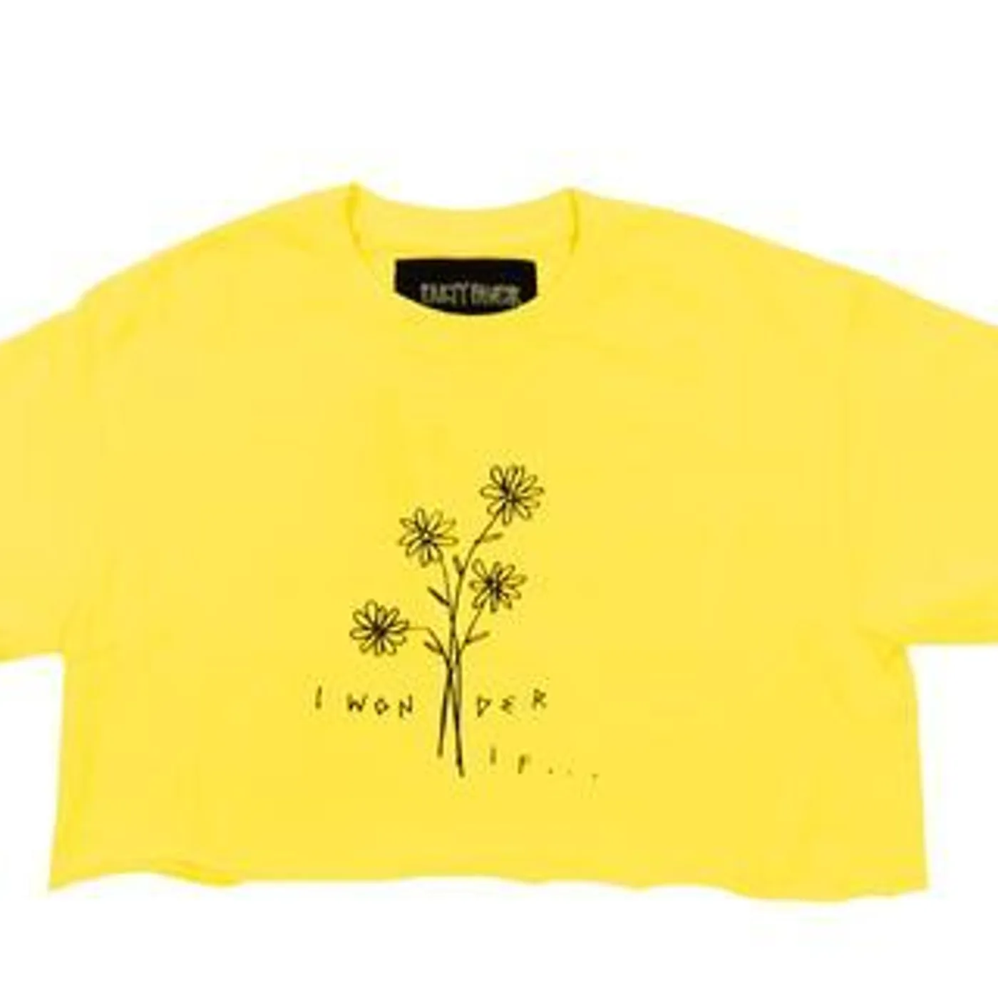 Party Favor "I WONDER IF" CROP TOP (Yellow)