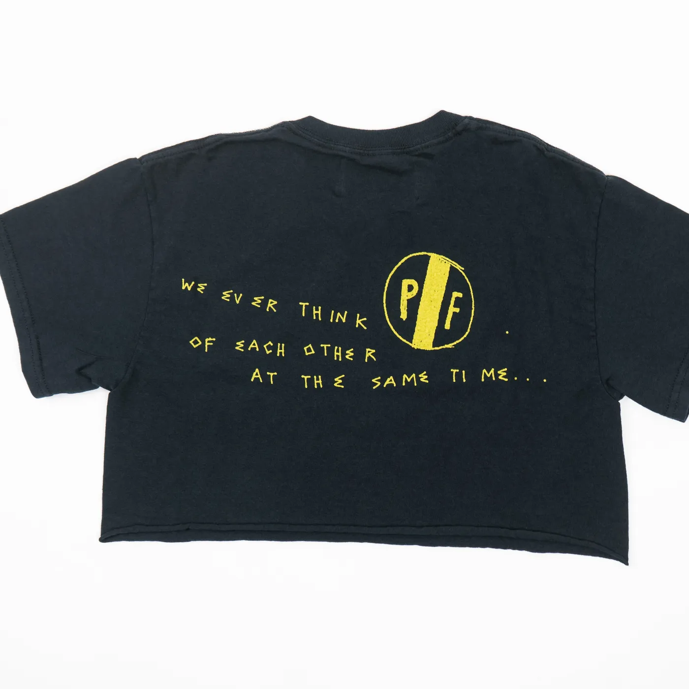 Party Favor "I WONDER IF" CROP TOP (BLACK)