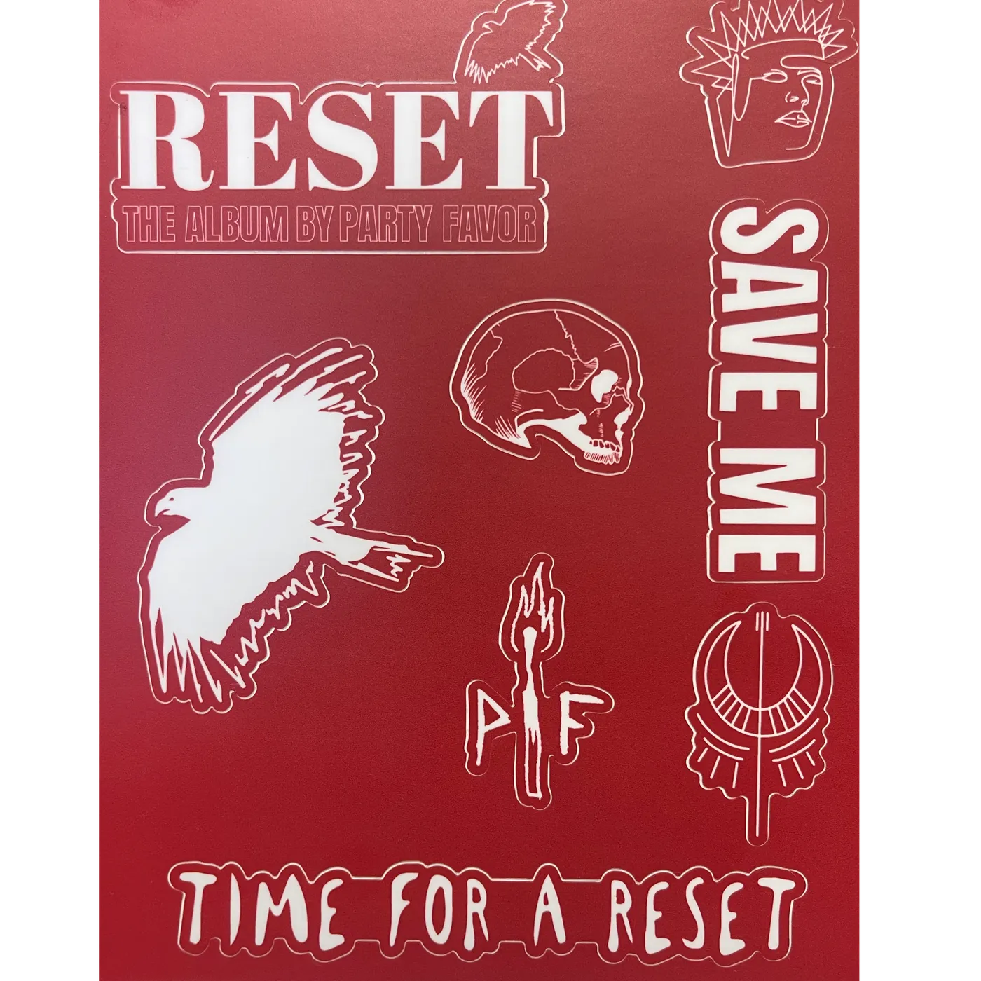 Party Favor RESET Sticker Sheet
