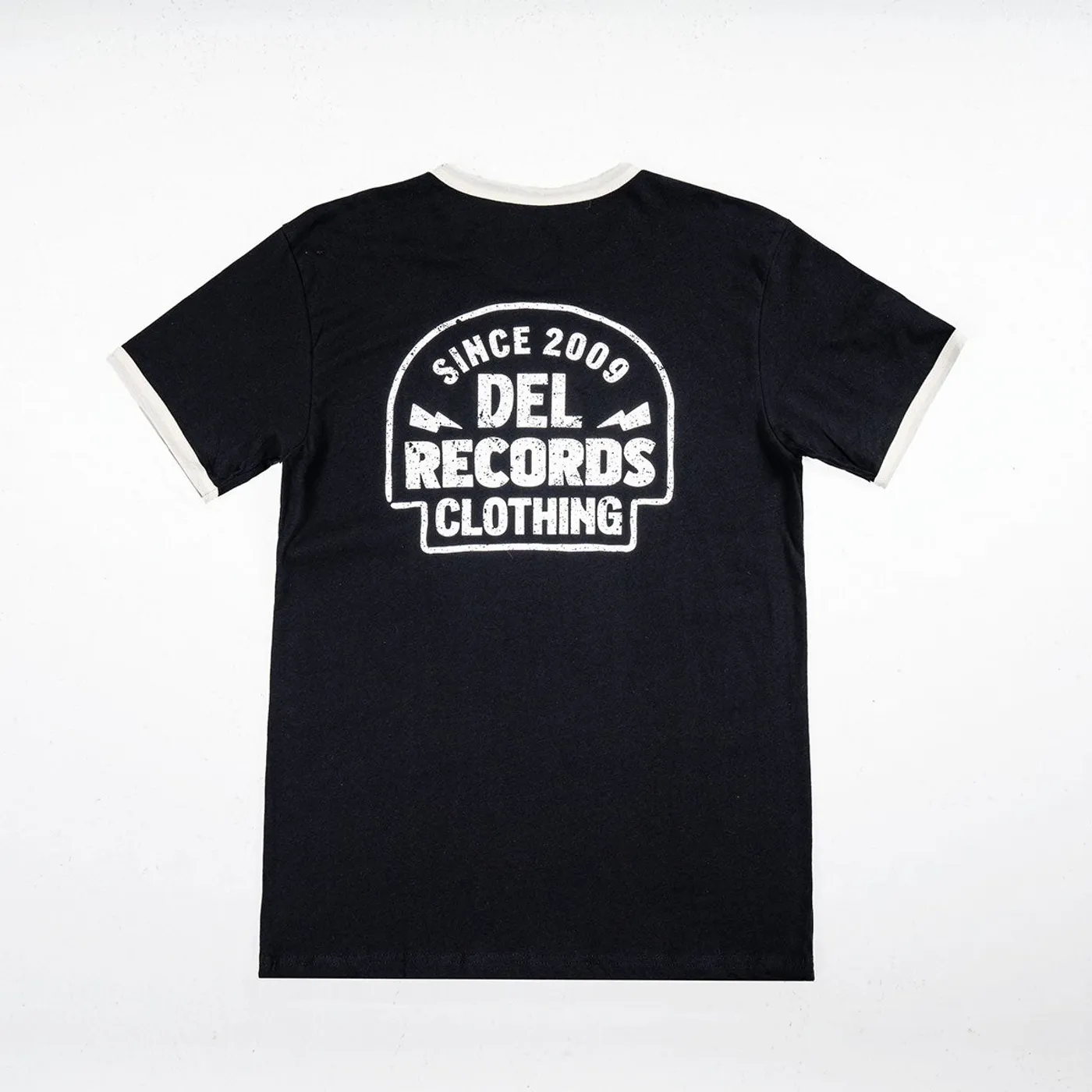 DEL Records DR Clothing Ringer Tee