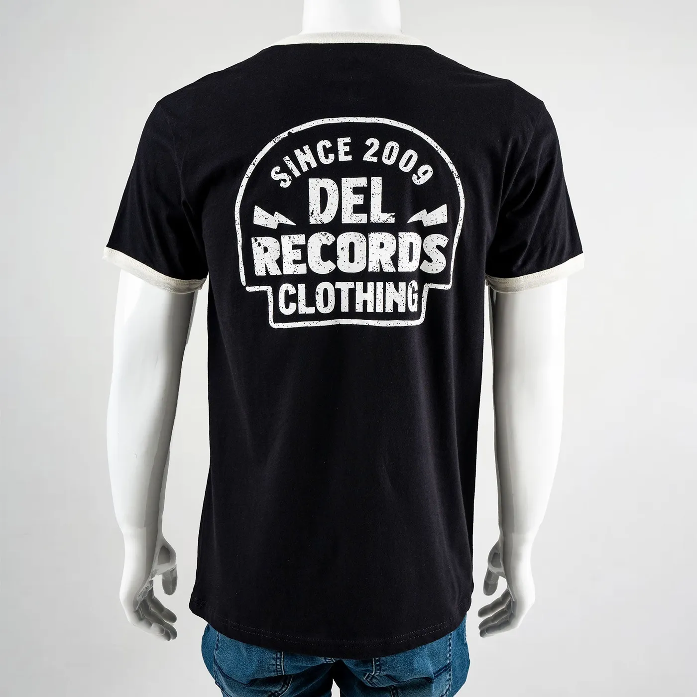 DEL Records DR Clothing Ringer Tee