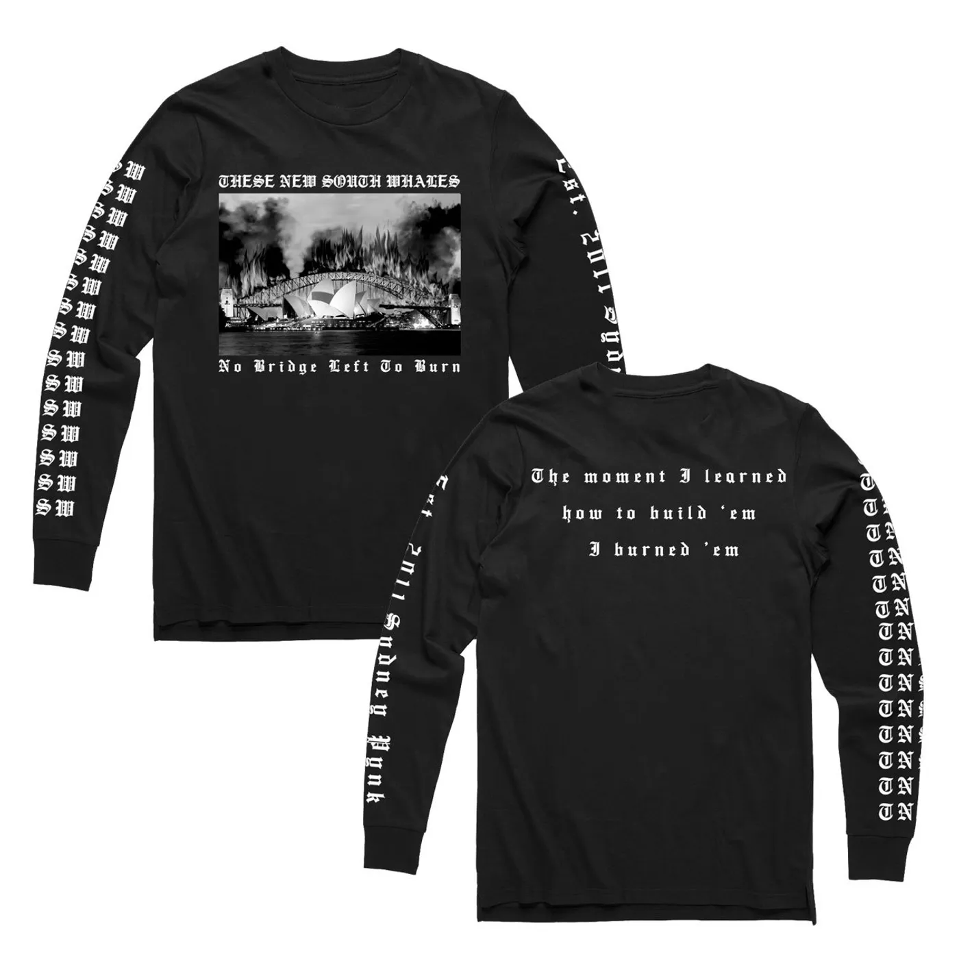 These New South Whales No Bridge Left To Burn Longsleeve (Black)
