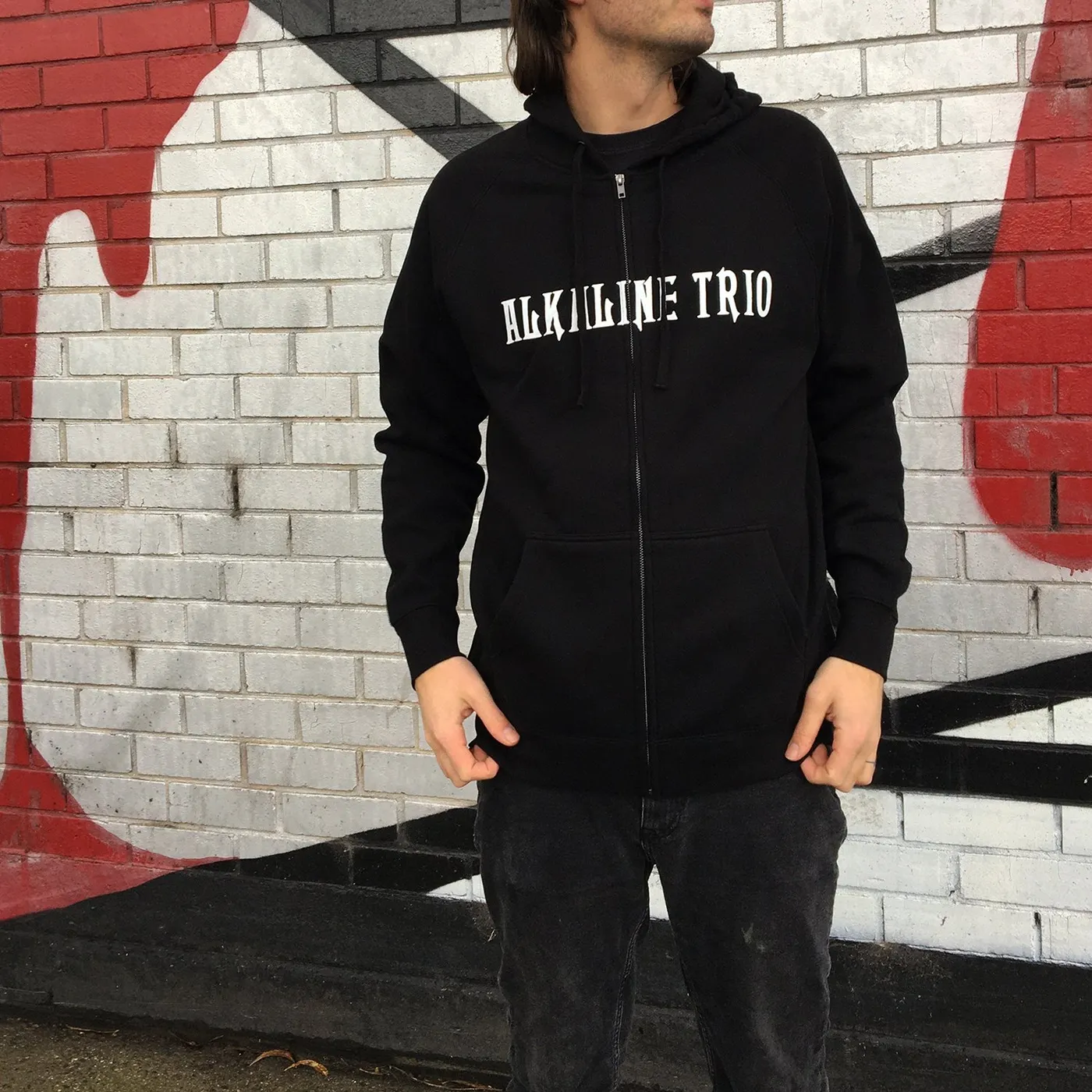 Alkaline Trio Classic Heartskull Zip Hoodie (Black)