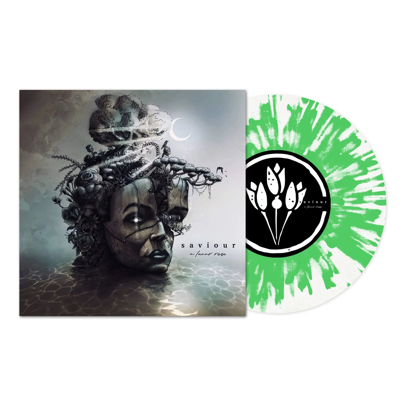 Saviour A Lunar Rose LP (Clear with Green splatter 180g) (Vinyl)