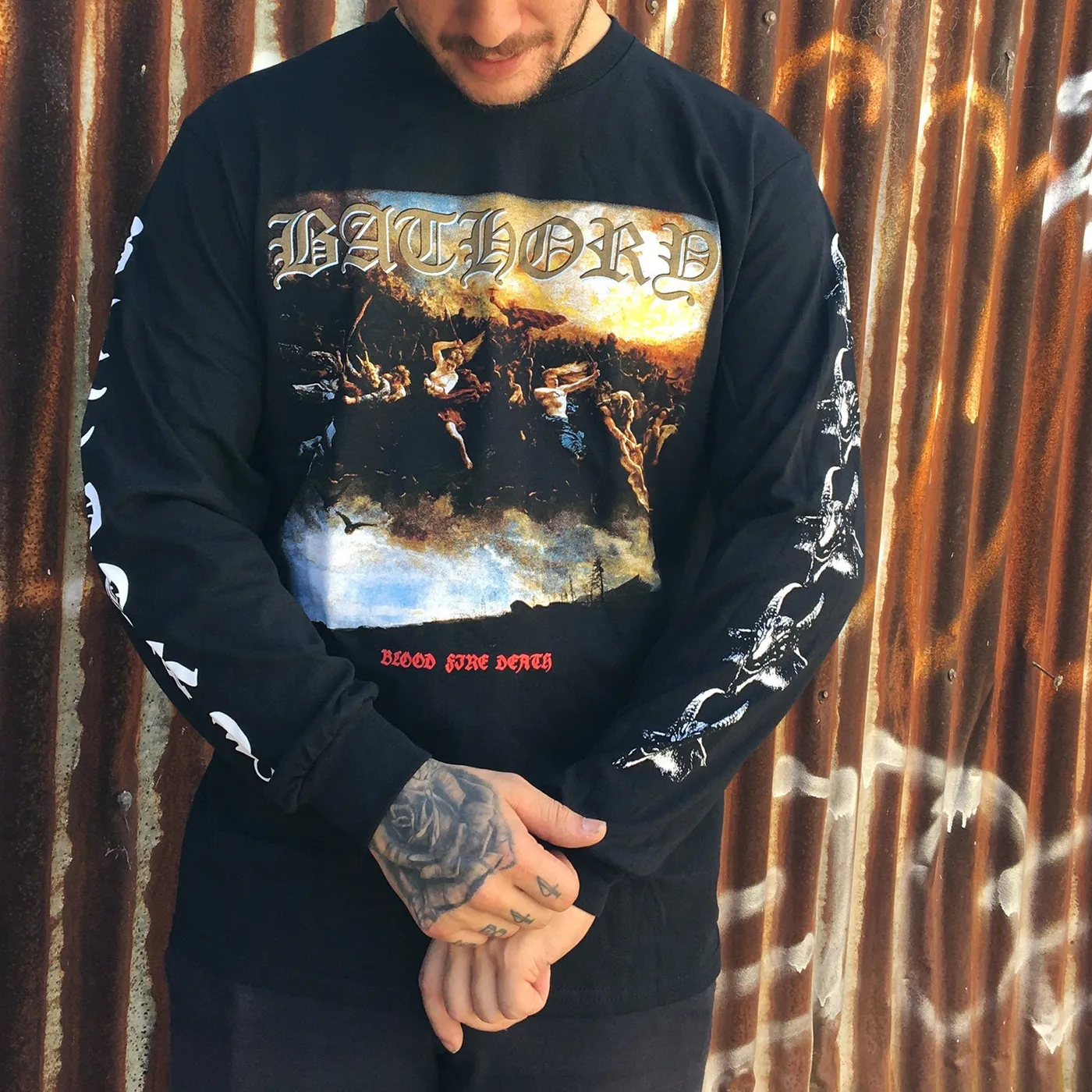 Bathory Blood Fire Death Long Sleeve
