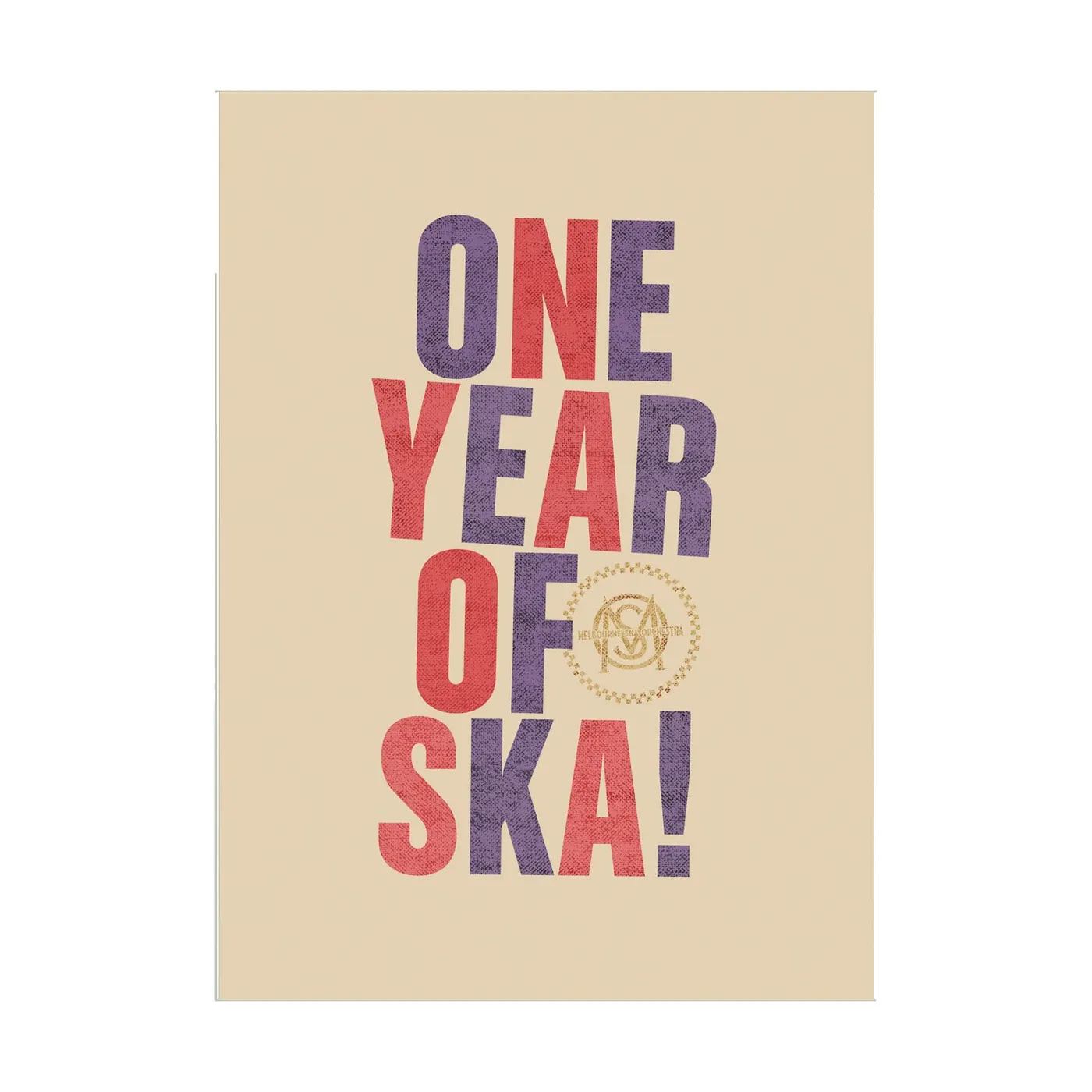 Melbourne Ska Orchestra One Year of Ska Tea Towel