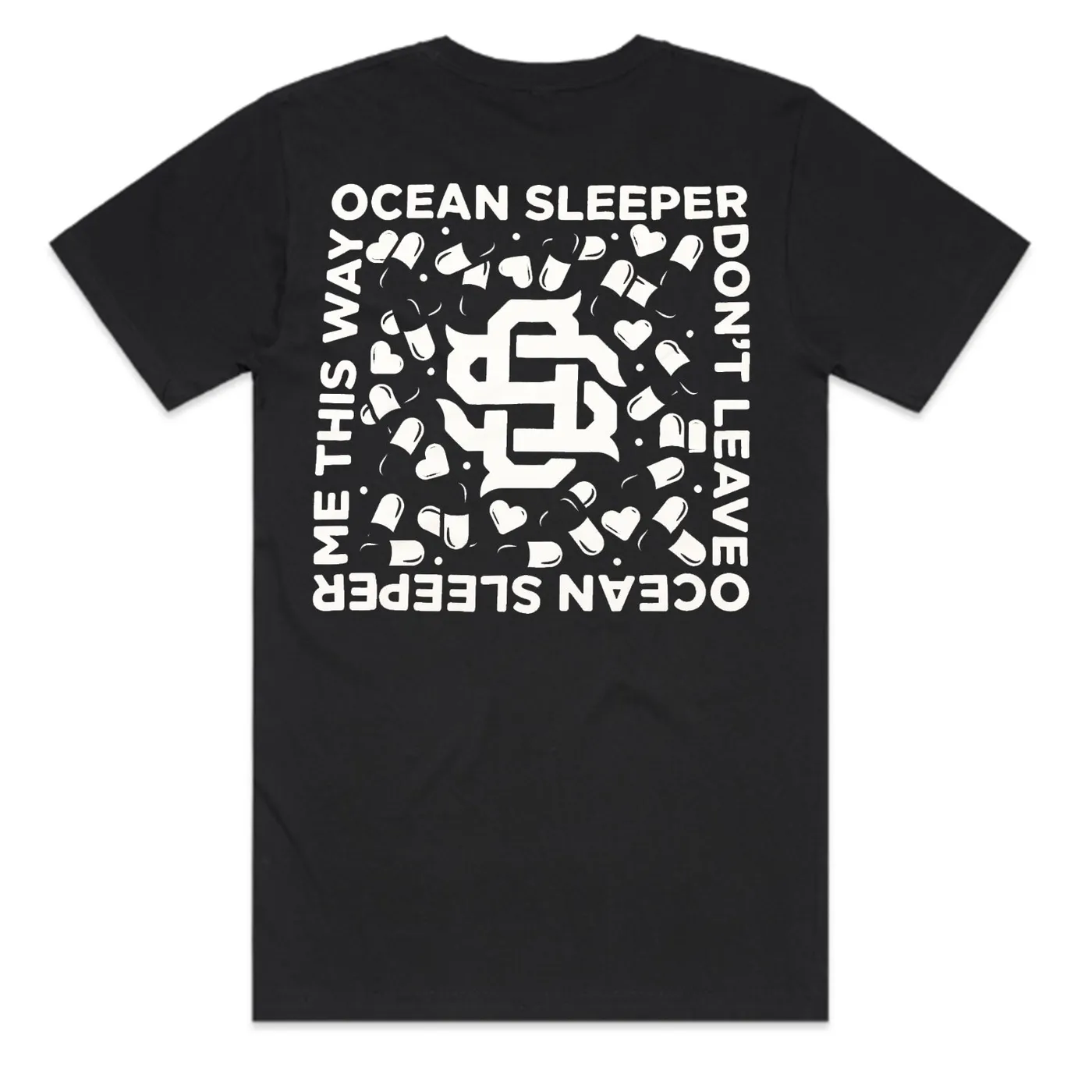 Ocean Sleeper Monogram T-Shirt (Black)