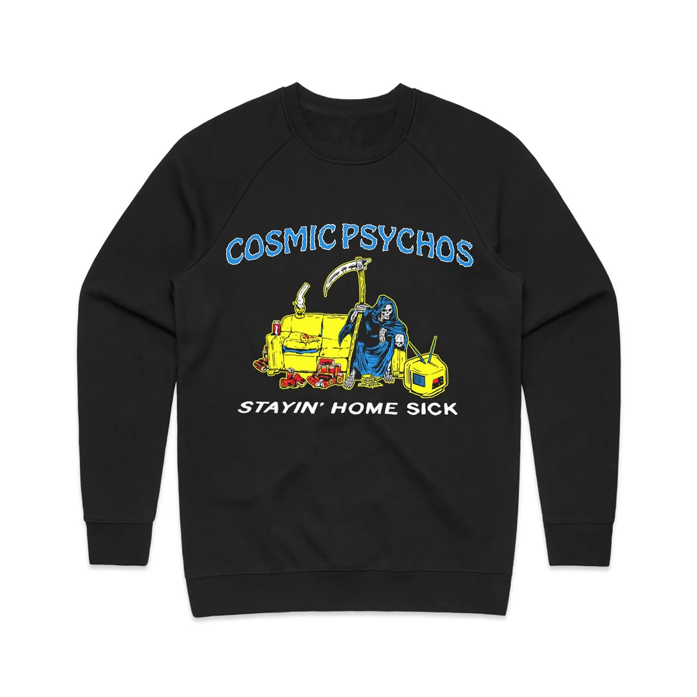 Cosmic Psychos Stayin' Home Sick Crewneck (Black)