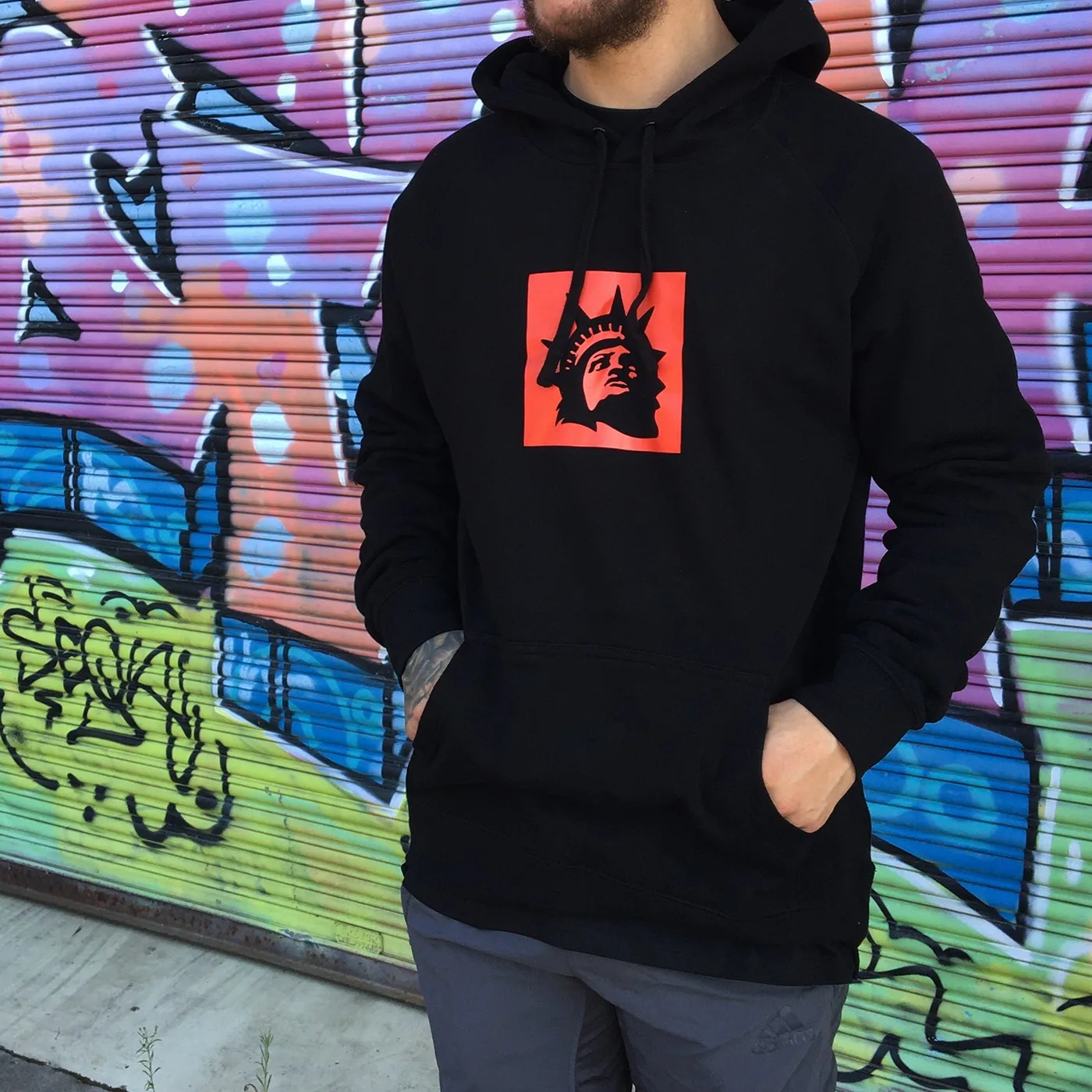 Trophy Eyes Brand Square Hoodie (Black)
