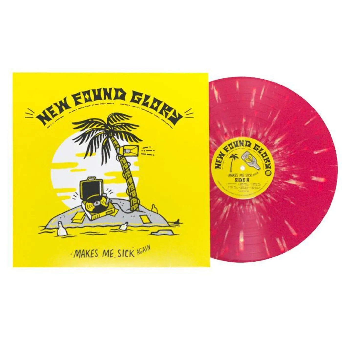 New Found Glory Makes Me Sick Again LP (Hot Pink w/ Yellow Splatter) (Vinyl)