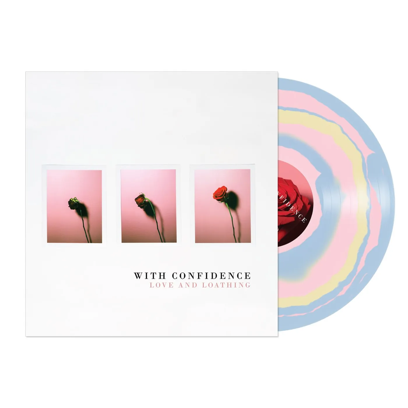 With Confidence Love And Loathing LP (Baby Blue, Baby Pink, Cream) (Vinyl)