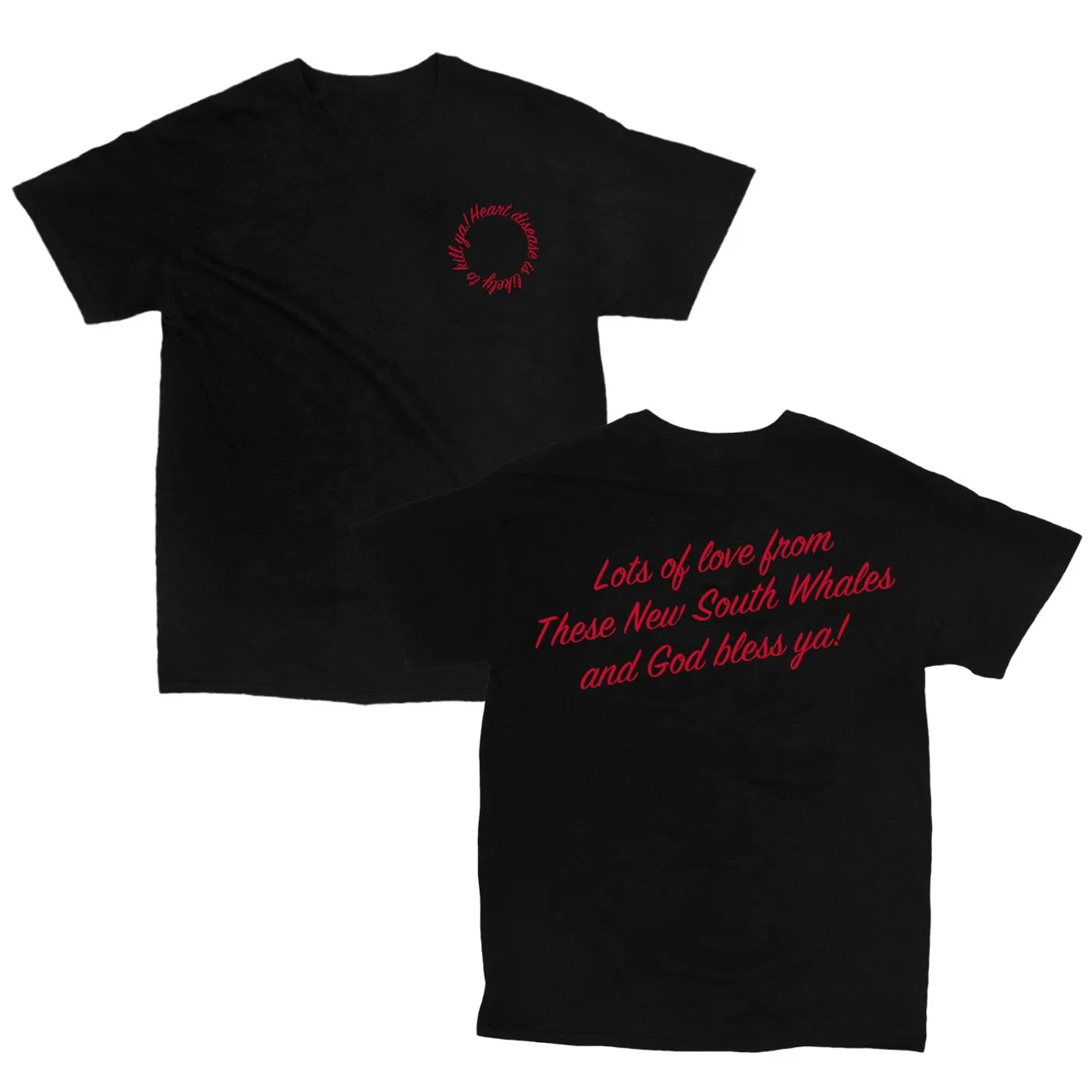 These New South Whales Cholesterol Heart Tee (Black)