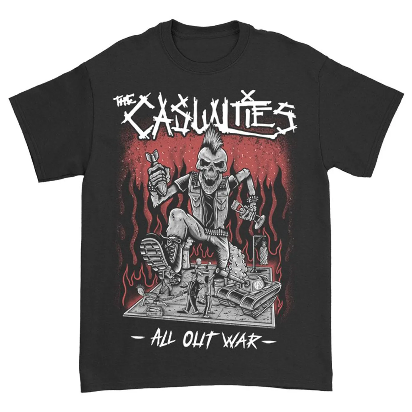 The Casualties All Out War Tee (Black)