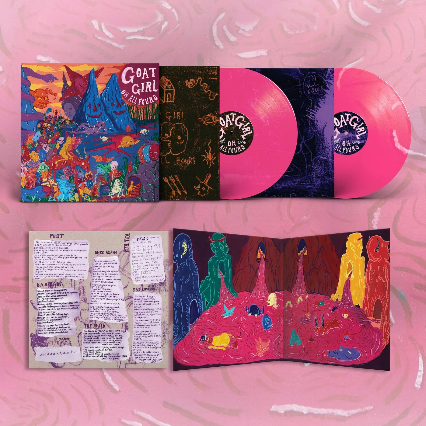 Goat Girl On All Fours 2LP (Clear Pink) (Vinyl)