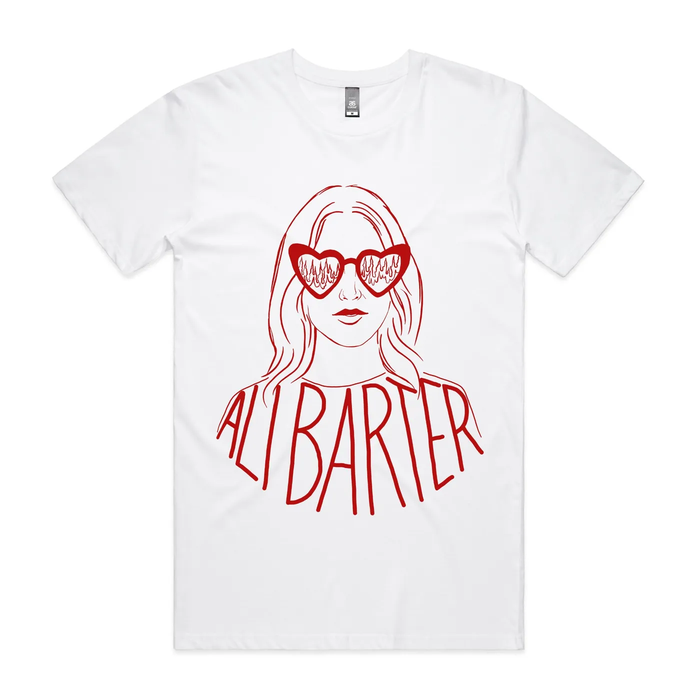 Ali Barter Heart Sunglasses Tee (White)