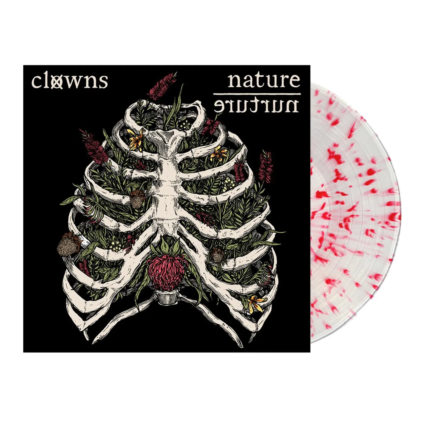 Clowns Nature / Nurture LP (Clear w/ Red Splatter) (Vinyl)