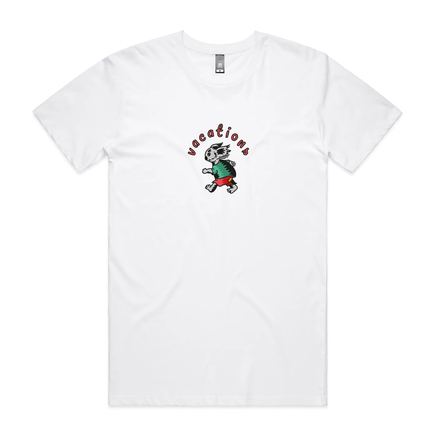 Vacations Koala Embroidered Tee (White)