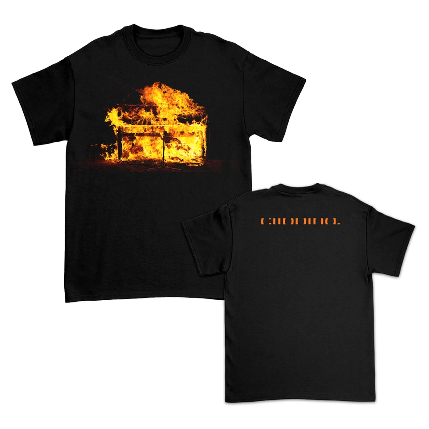 clipping. Burning Piano Tee (Black)
