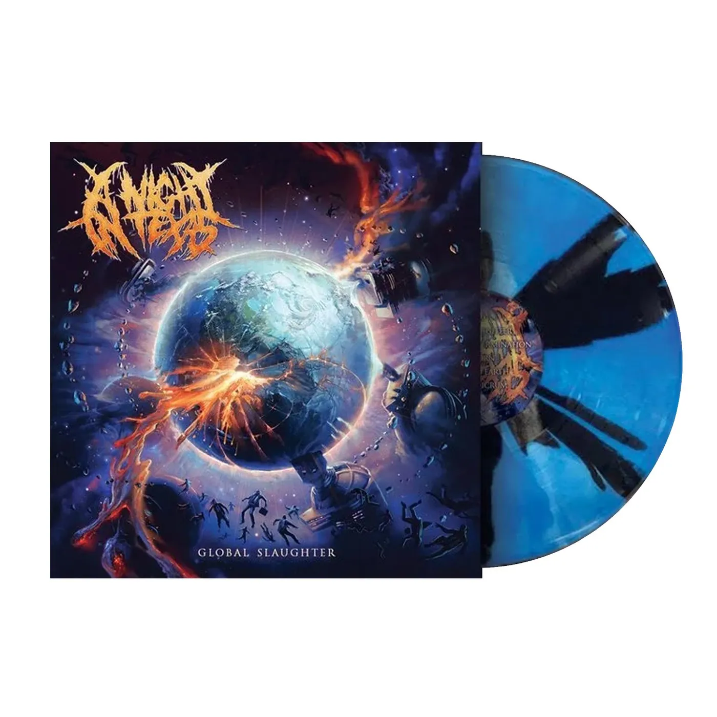 A Night In Texas Global Slaughter LP (Black/Blue Splatter) (Vinyl)