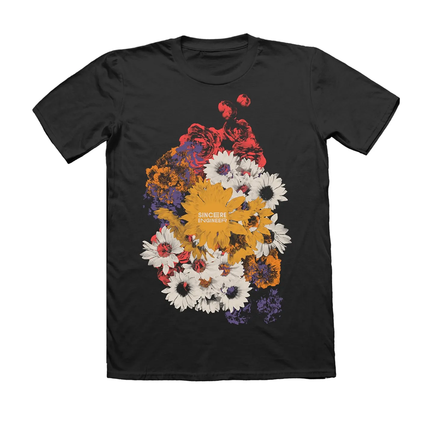 Sincere Engineer Flower Power T-Shirt (Black)